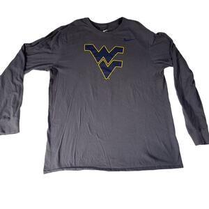 Nike West Virginia University WVU Mountaineers Shirt Men L  Athletic Fit